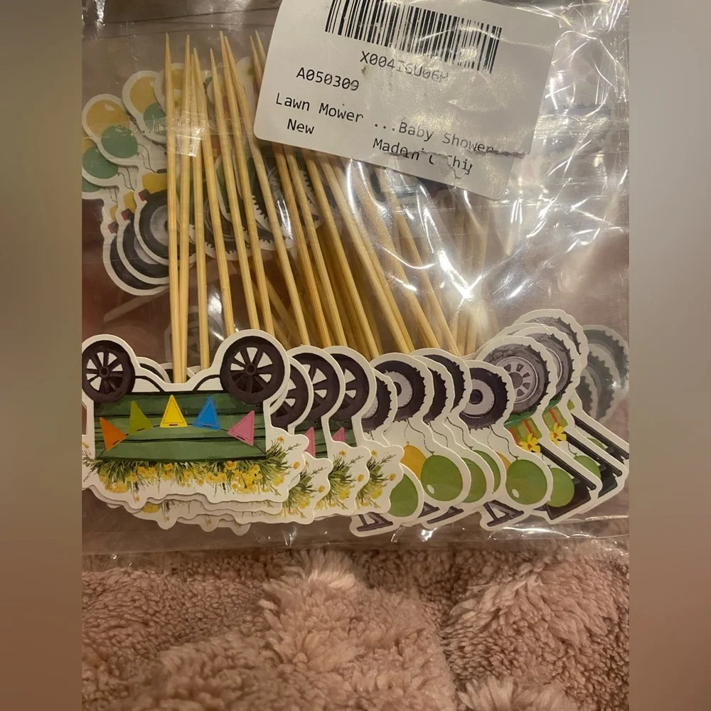 Lawn Mower Cupcake Toppers